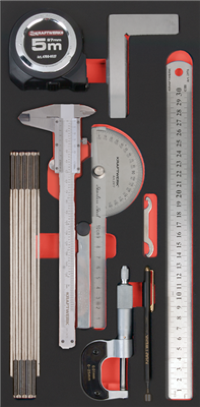 Kraftwerk Messwerkzeug Set Schaumstoffeinlage PRO Line 9-tlg.